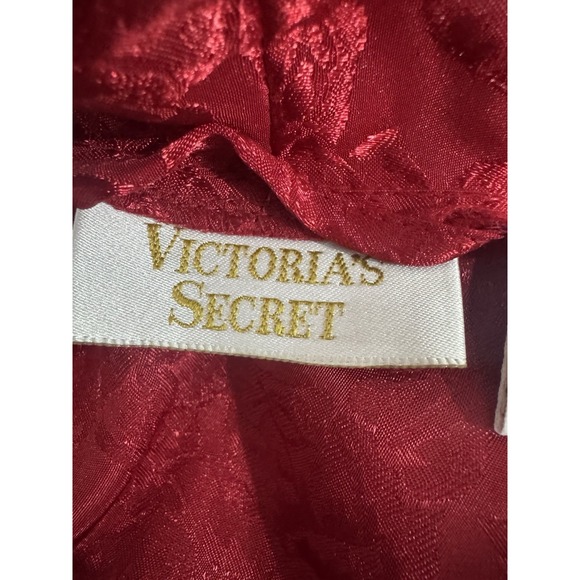 Victoria's Secret Vintage Red Floral Robe Gold Label - Picture 5 of 7